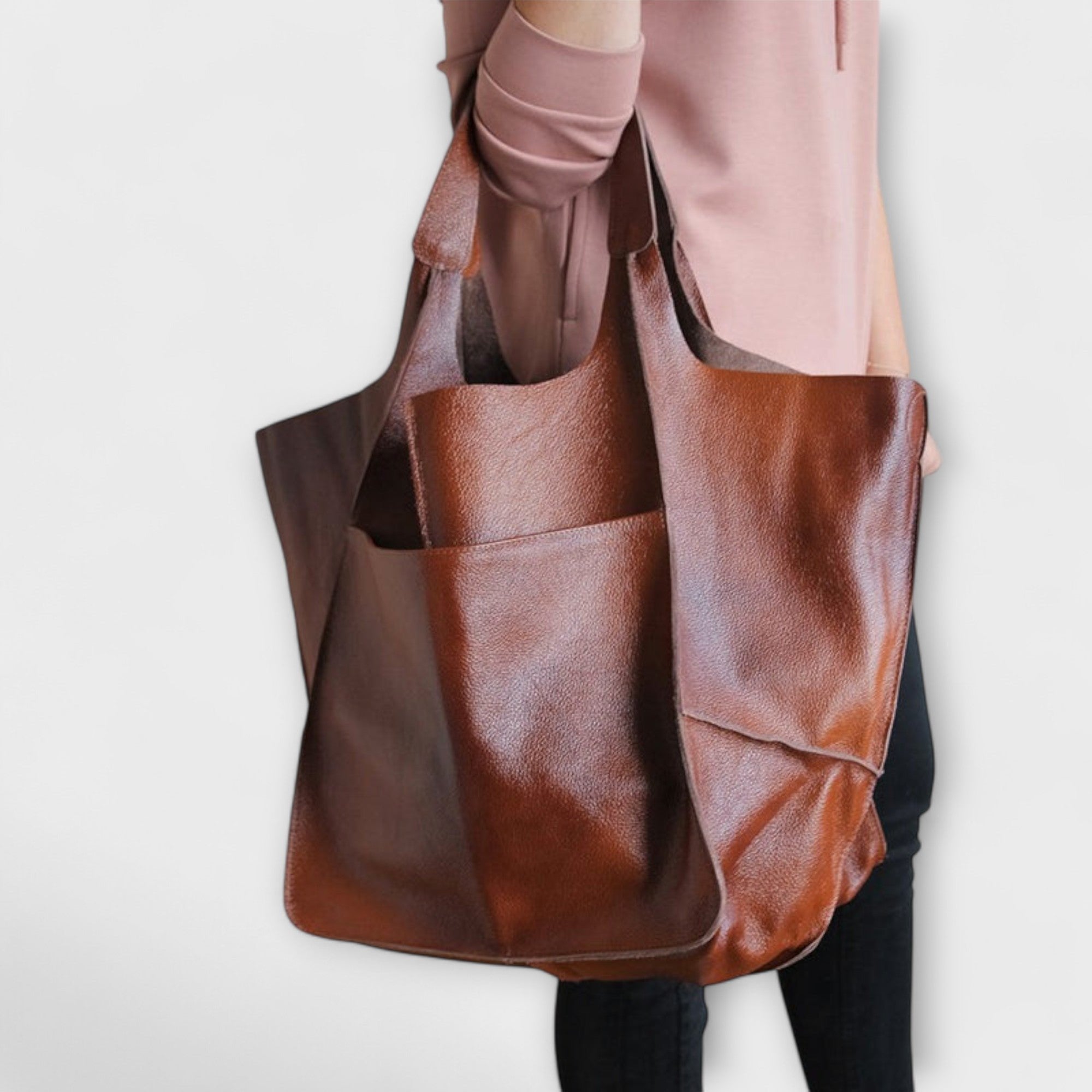 Women's Oversized Faux Leather Hobo Bag