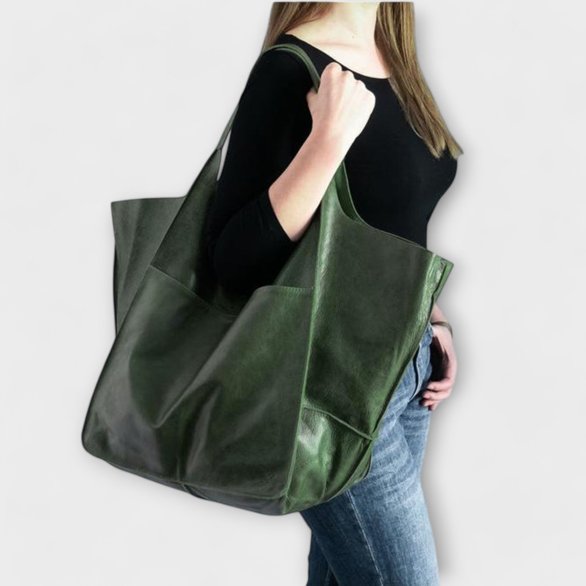 Women's Oversized Faux Leather Hobo Bag