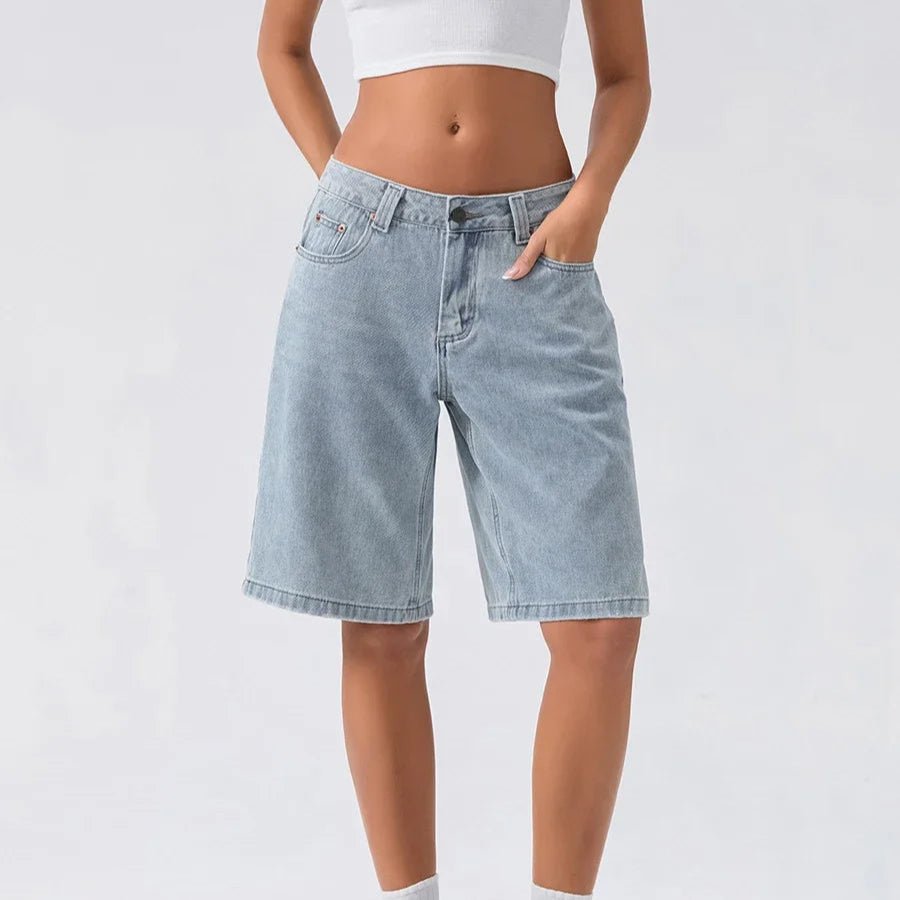 Women's Wide-Leg Denim Shorts