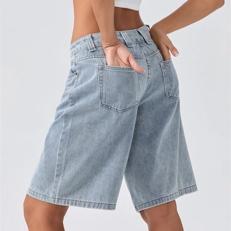 Women's Wide-Leg Denim Shorts