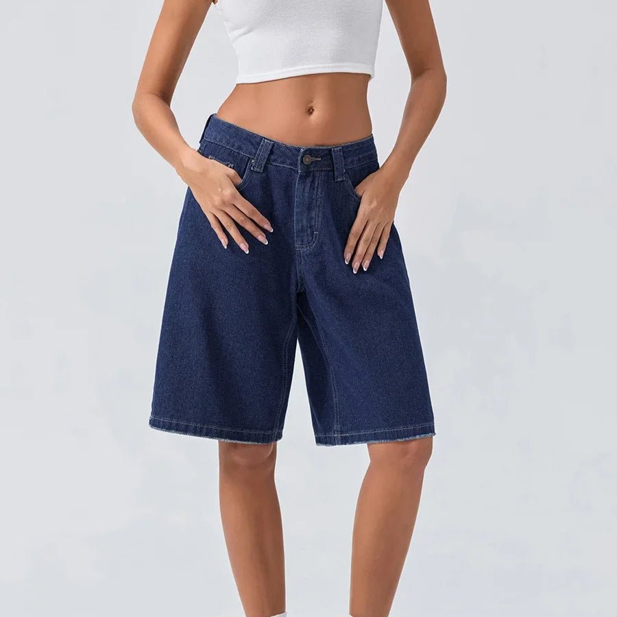 Women's Wide-Leg Denim Shorts