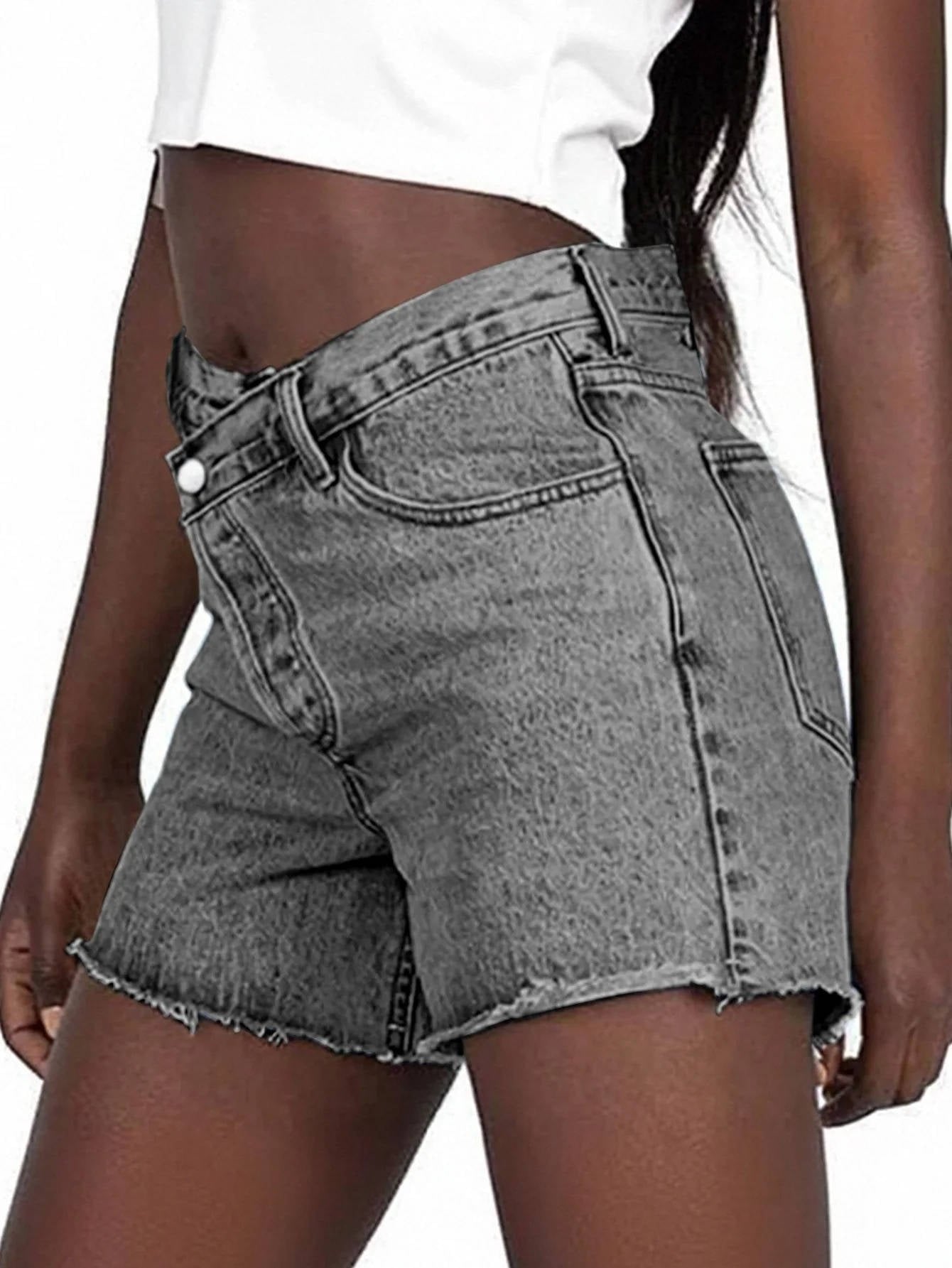 Women's High-Waisted Denim Shorts