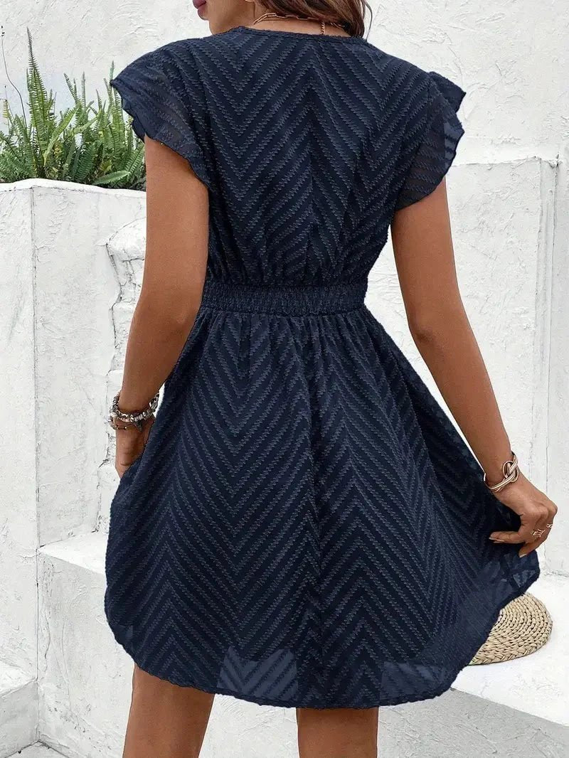 Women's V-Neck Vacation Mini Dress