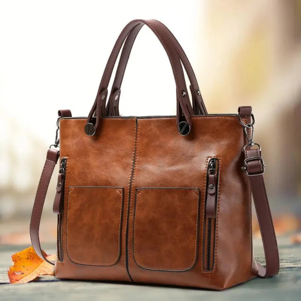 Women's Satchel Tote Bag - Brown