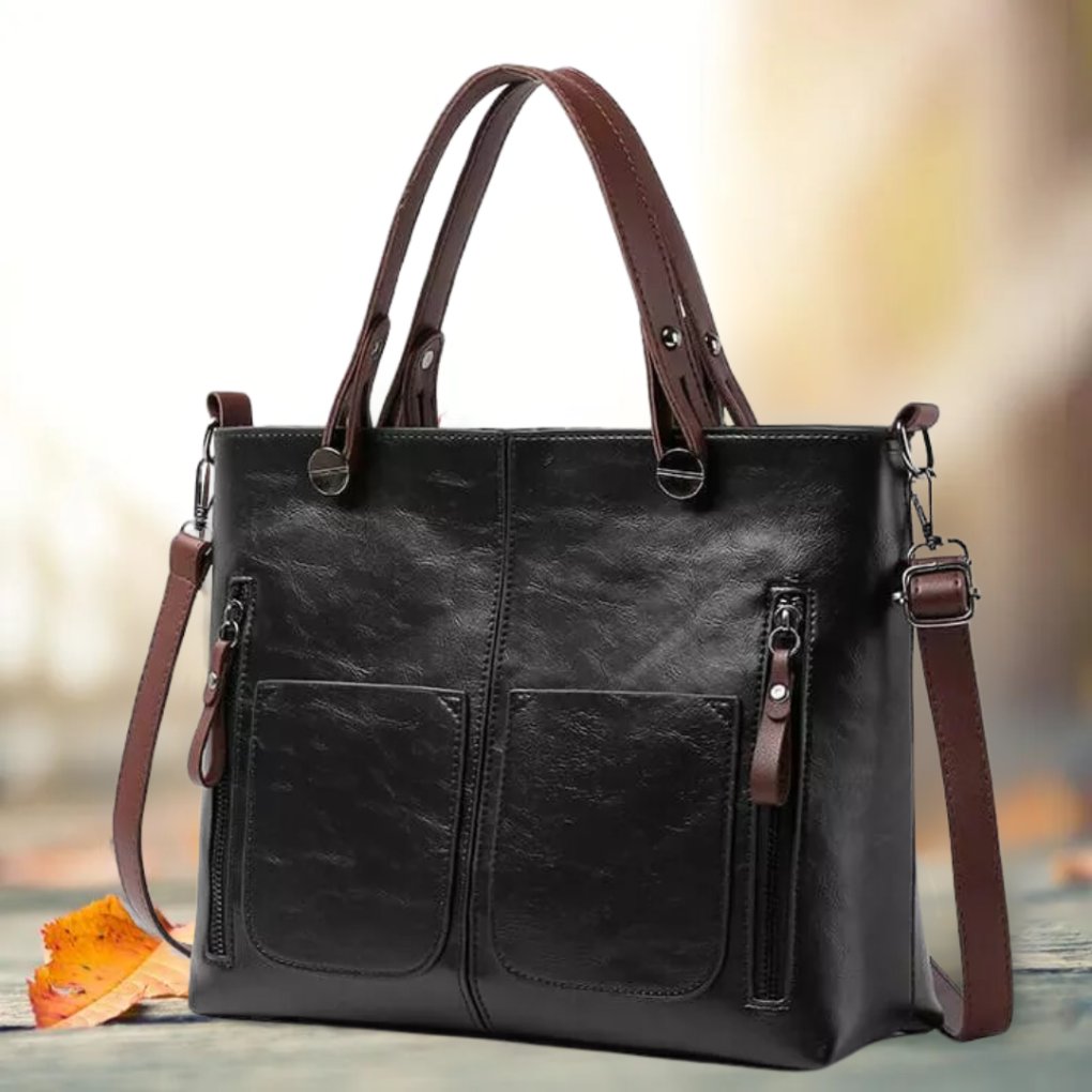 Women's Satchel Tote Bag - Black