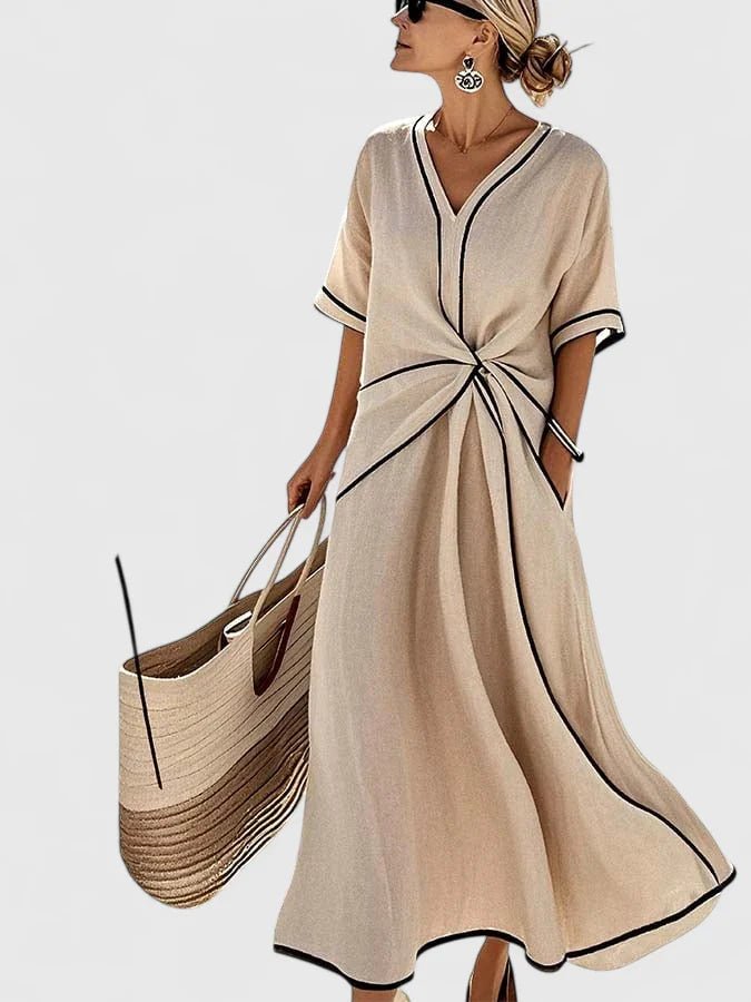 Women's V-Neck Maxi Dress