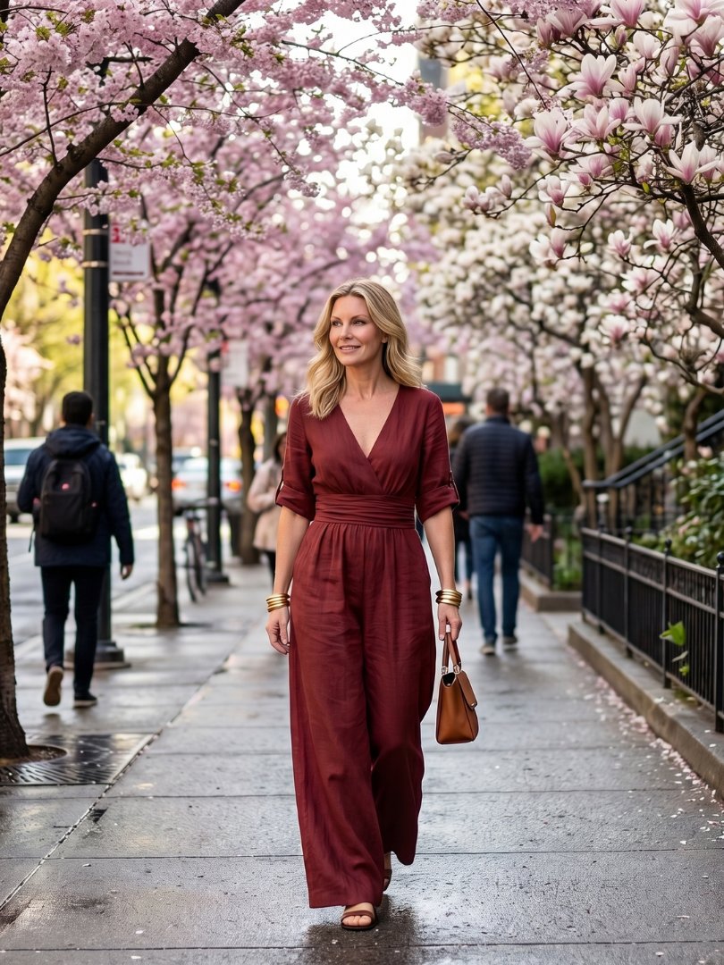 Women's V-Neck Maxi Wrap Dress
