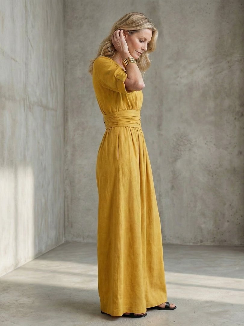 Women's V-Neck Maxi Wrap Dress