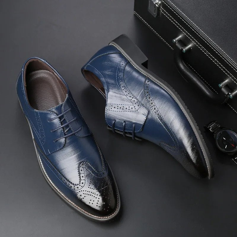 Men's Leather Wingtip Brogue Oxfords