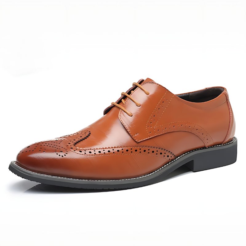 Men's Leather Wingtip Brogue Oxfords