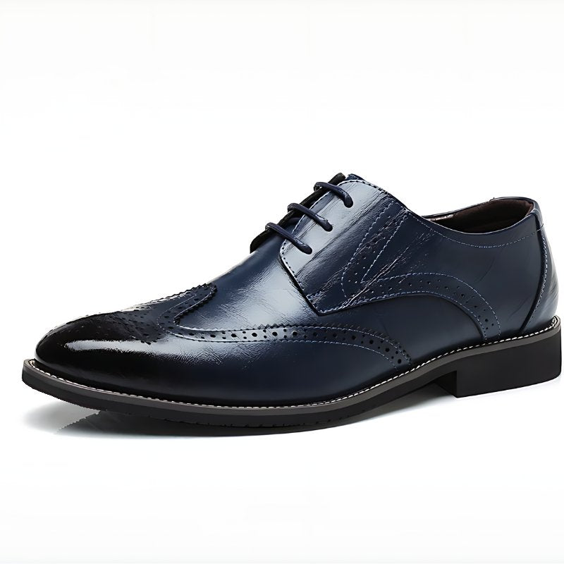 Men's Leather Wingtip Brogue Oxfords