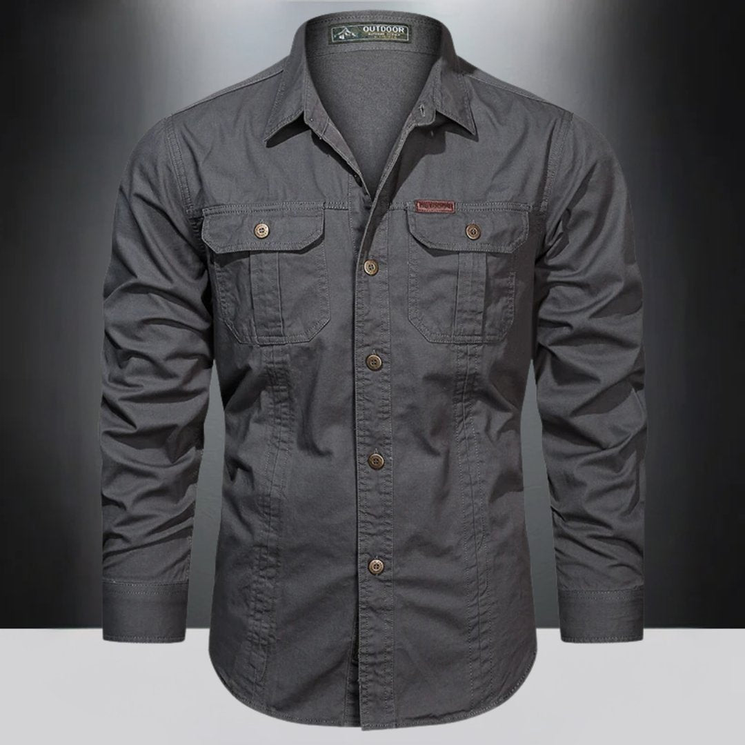 Men's Shirt Jacket - Dark Gray