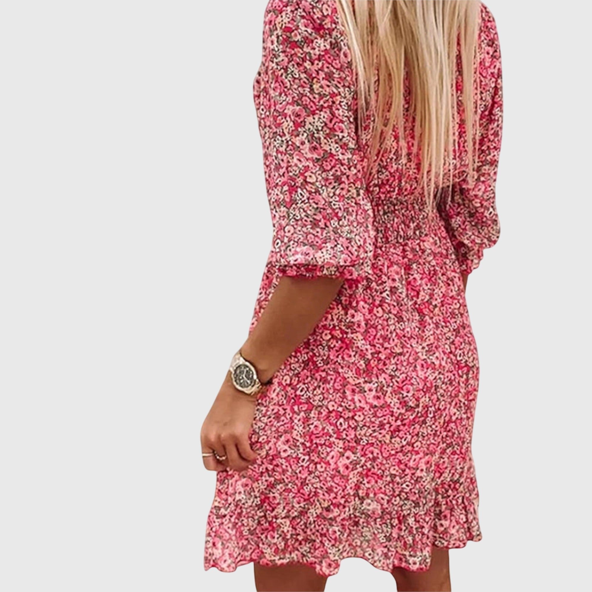Women's Floral Mini Wrap Dress