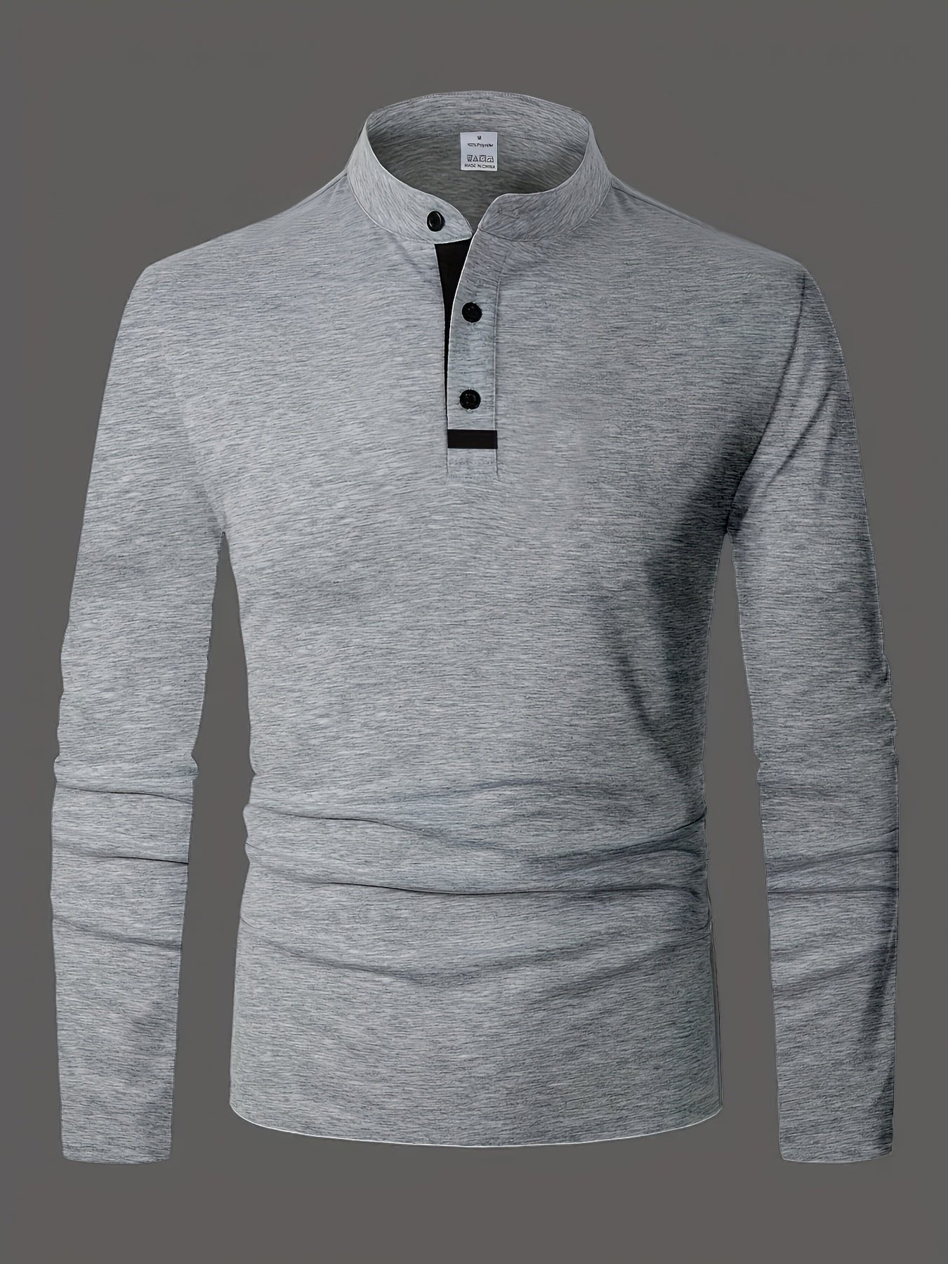 Men's Heathered Jersey Henley