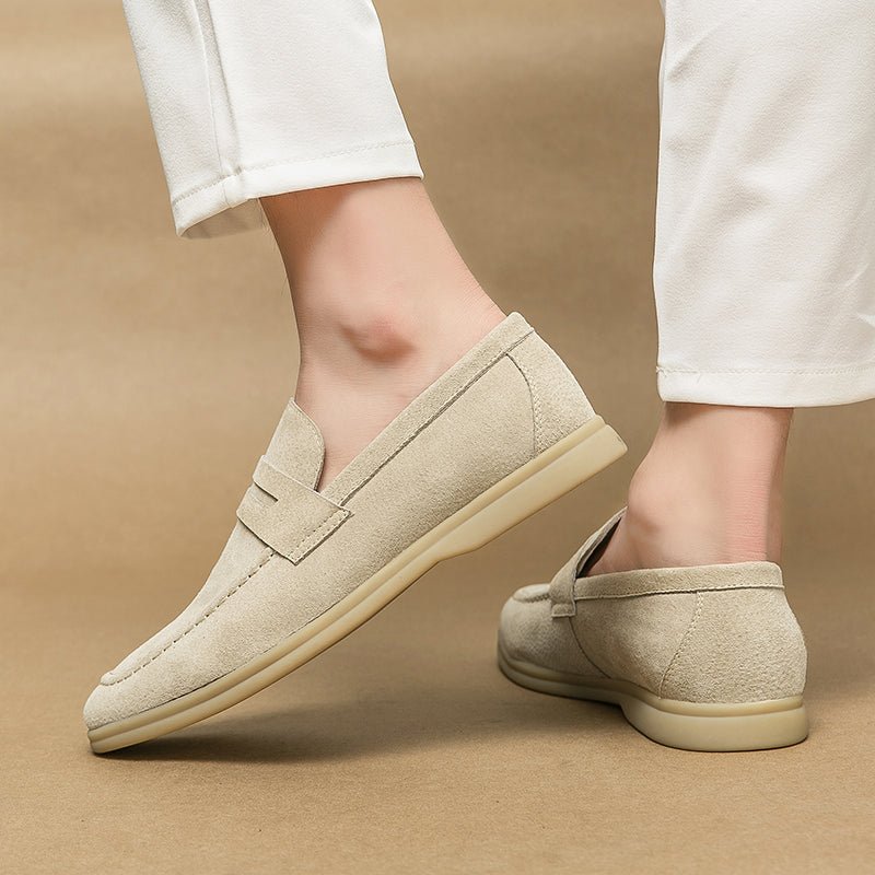Men's Suede Slip-On Penny Loafers