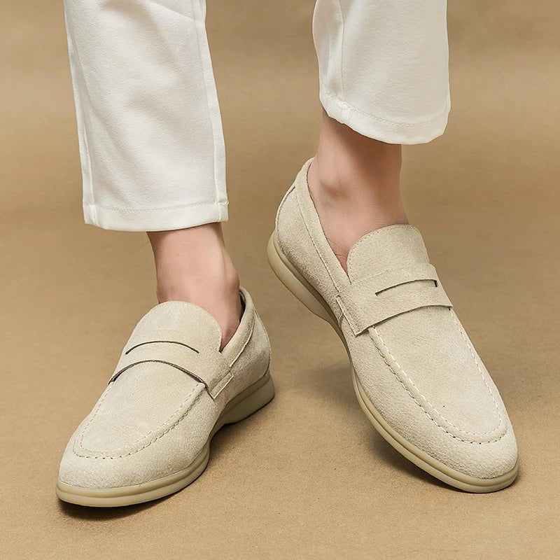 Men's Suede Slip-On Penny Loafers
