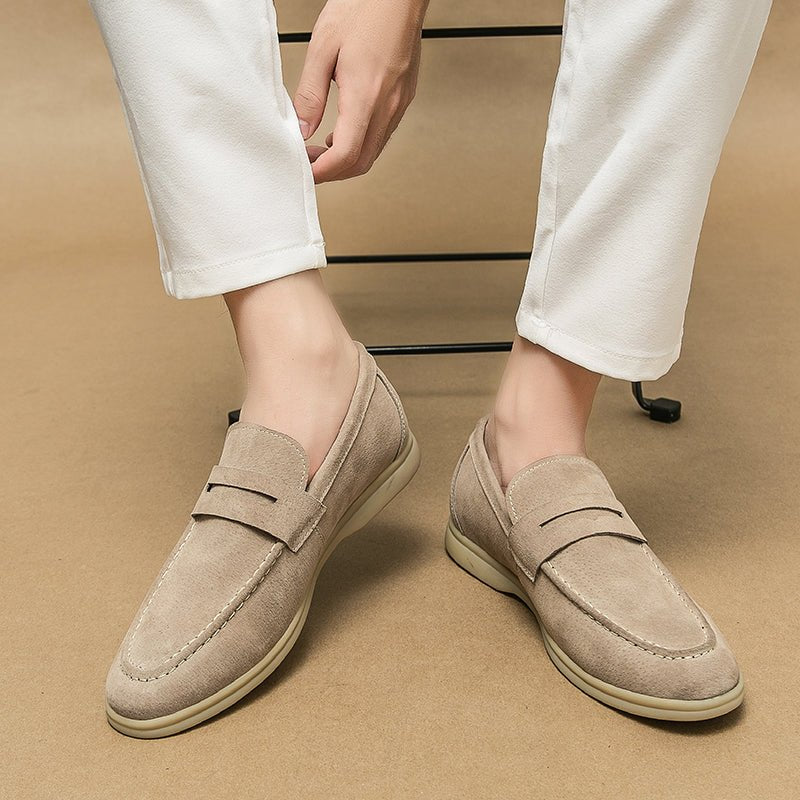 Men's Suede Slip-On Penny Loafers