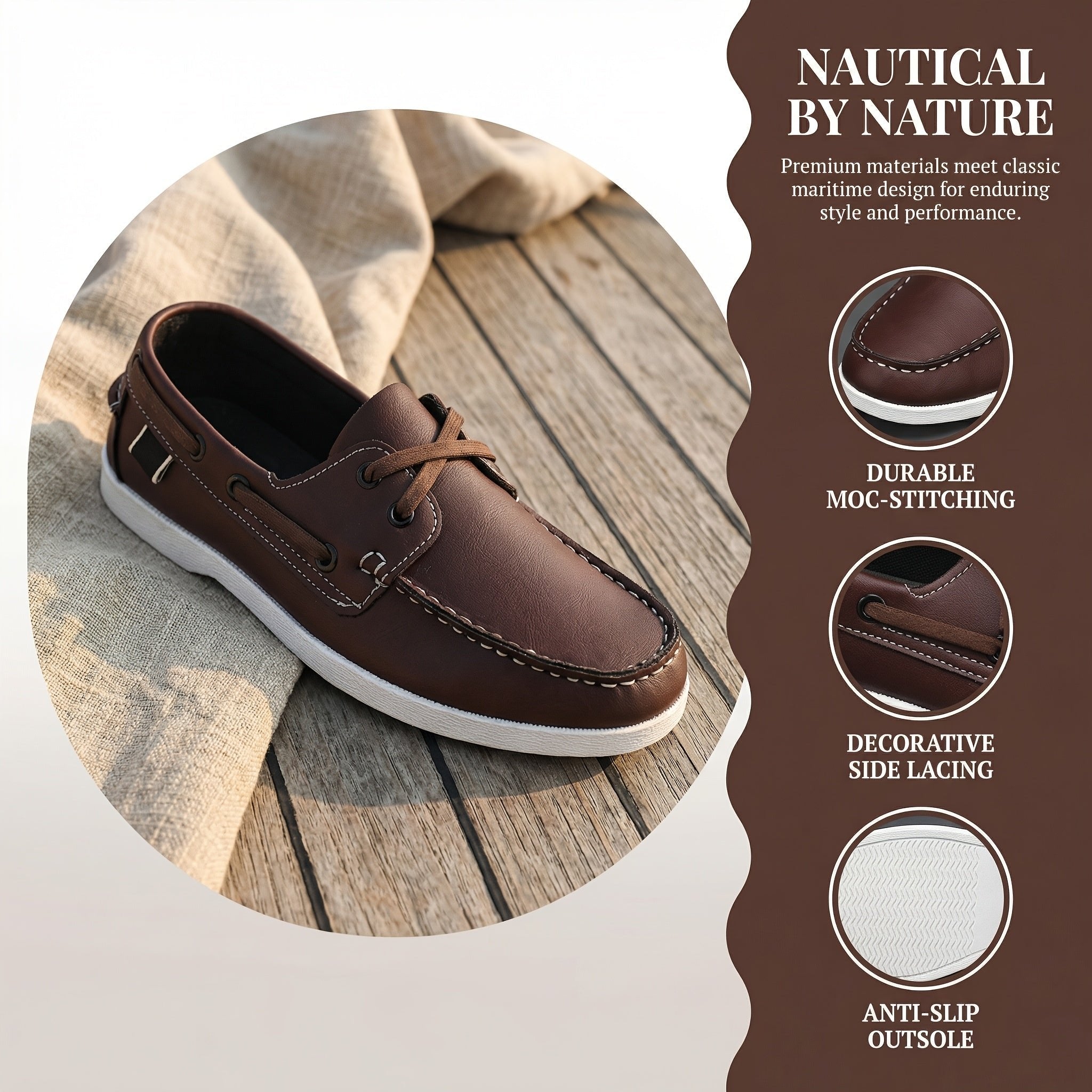 Men's Leather Boat Shoes