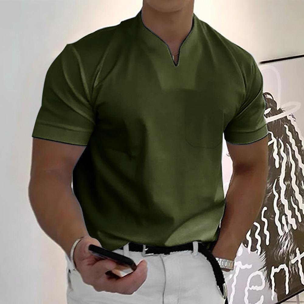 Men's Slim V-Neck T-Shirt - Green