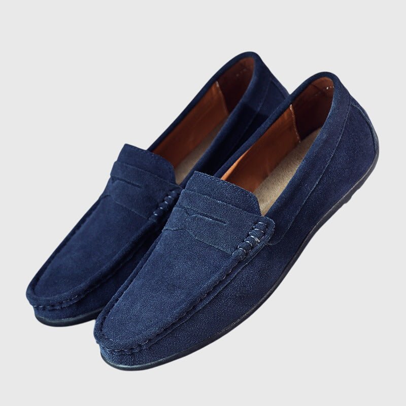 Men's Suede Penny Loafers