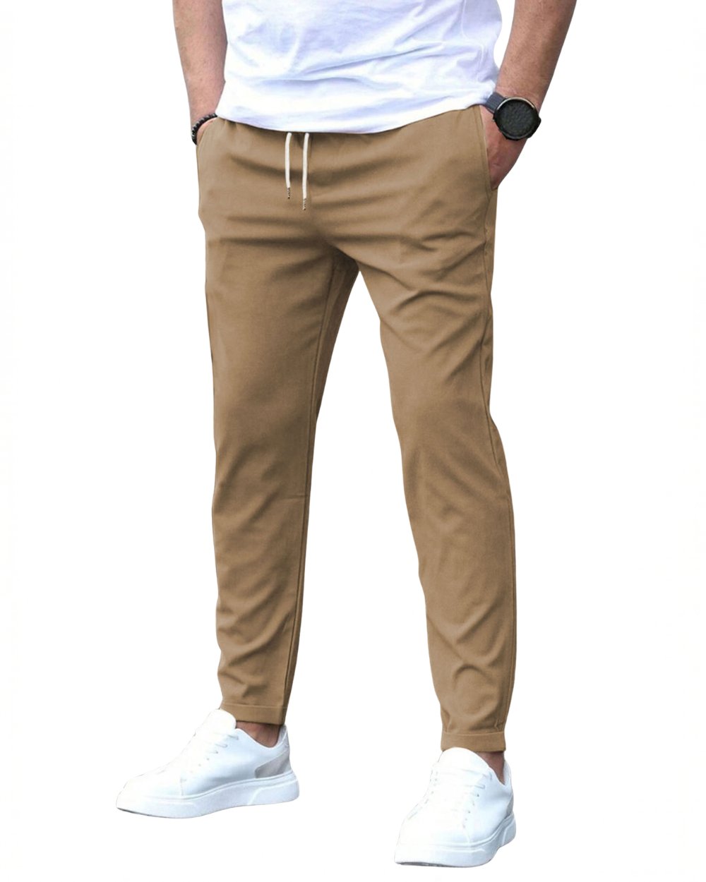 Men's Tapered Knit Joggers - Khaki