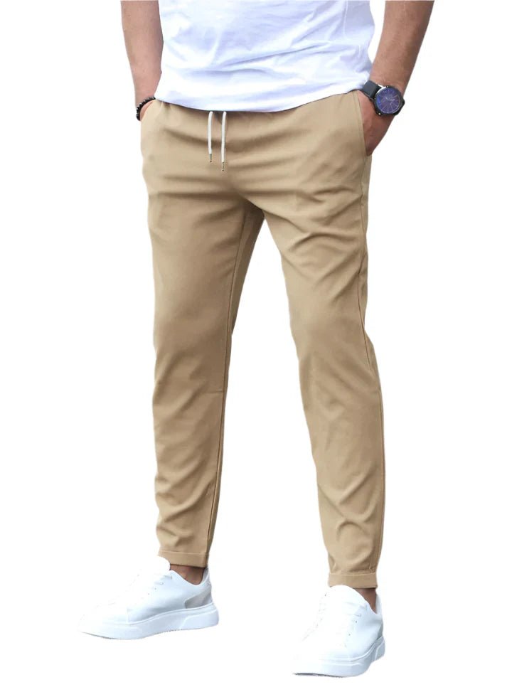 Men's Tapered Knit Joggers - Beige