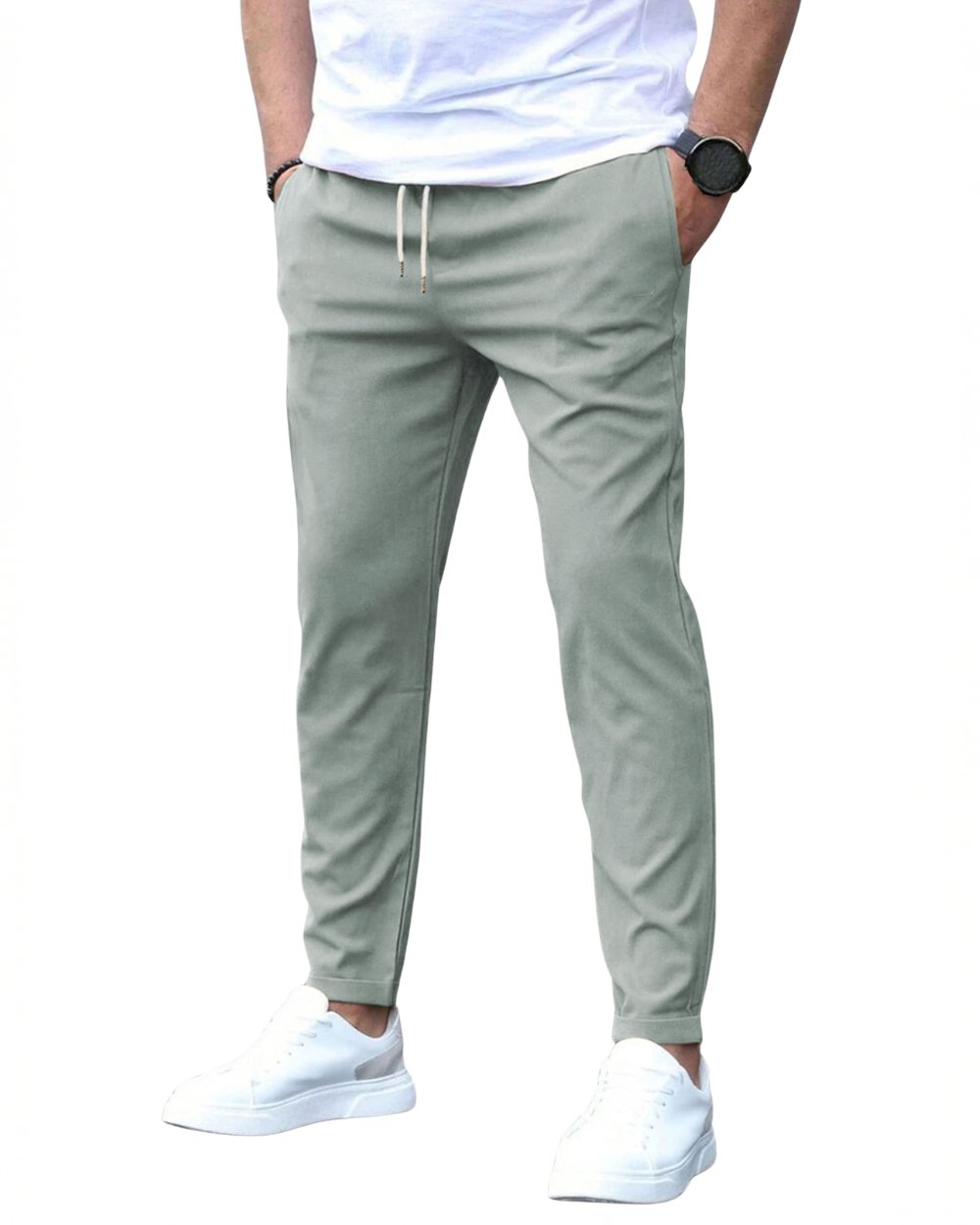 Men's Tapered Knit Joggers - Light Green