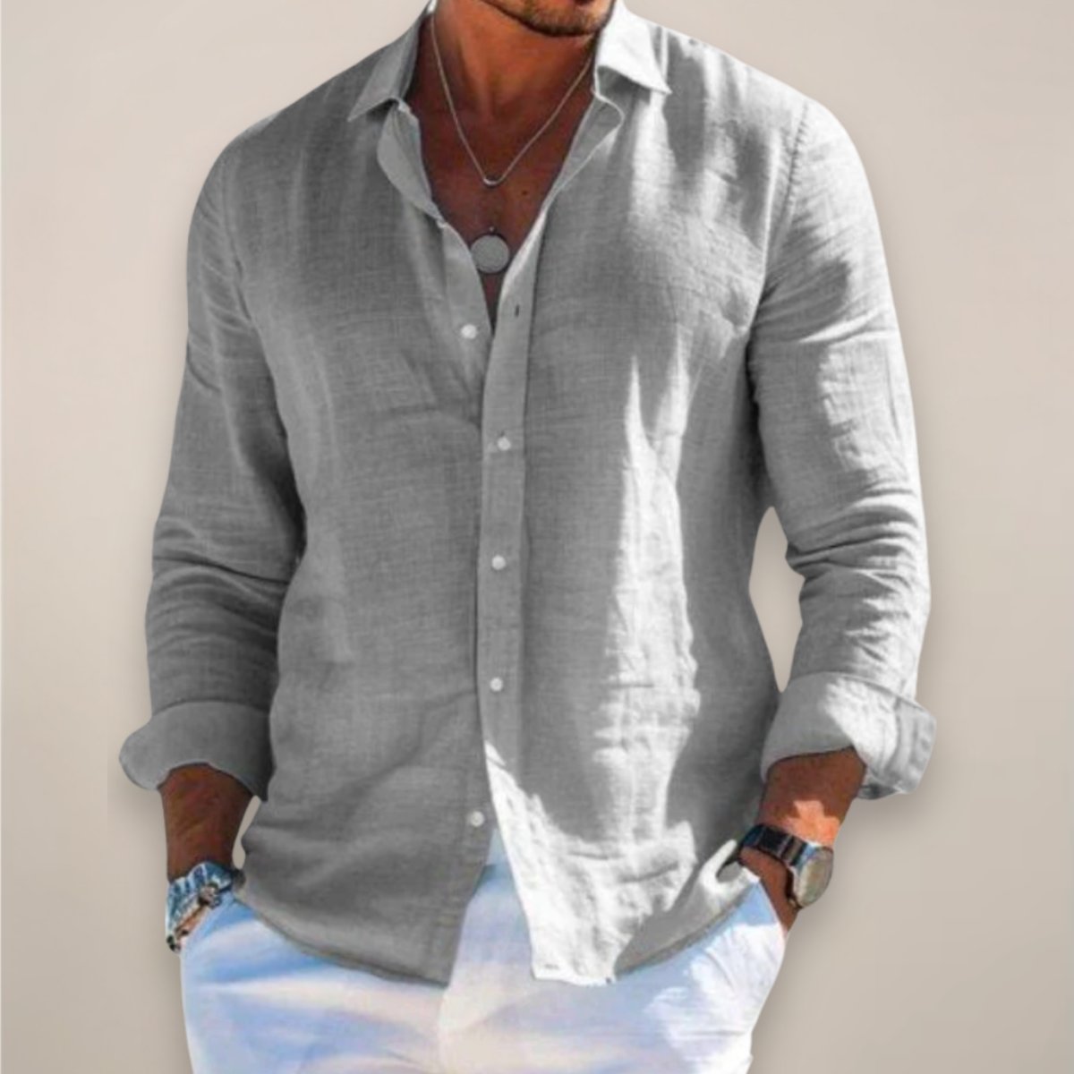 Men's Vacation Shirt - Grey