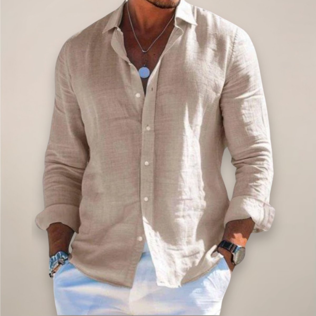 Men's Vacation Shirt - Beige