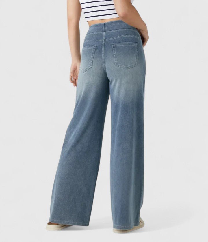 Women's High-Waisted Wide-Leg Jeans