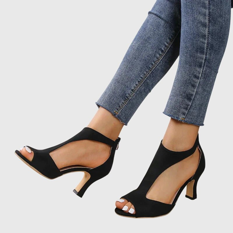 Women's Peep-Toe Heeled Sandals