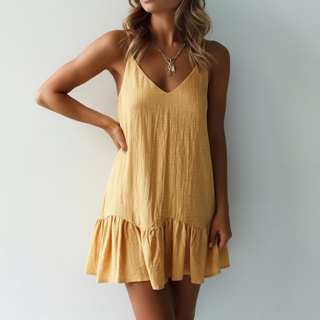Women's V-Neck Mini Slip Dress