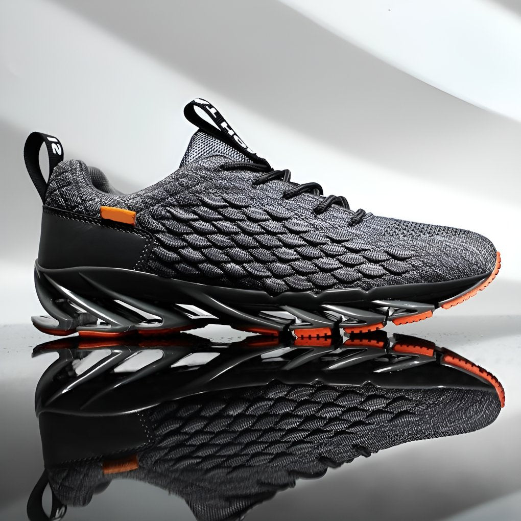 Men's Knit Running Sneakers - Gray
