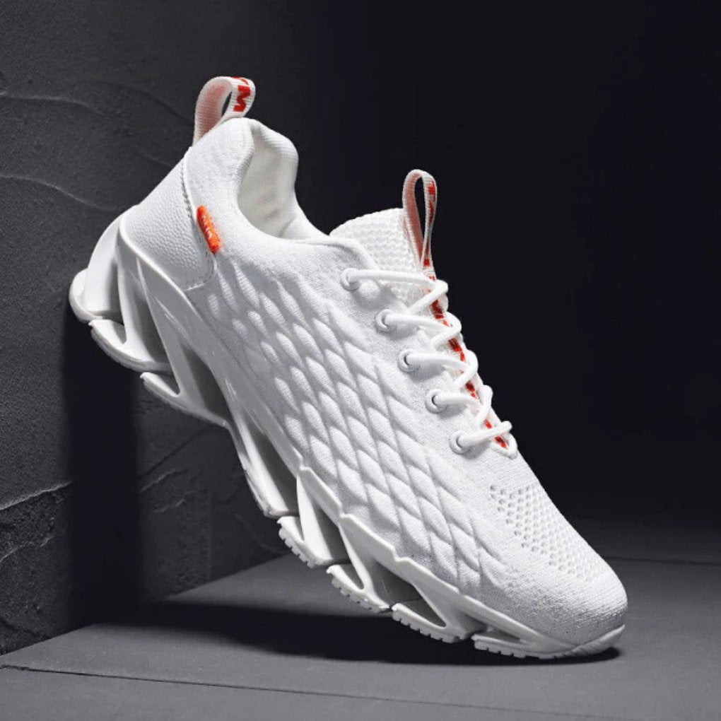 Men's Knit Running Sneakers - White