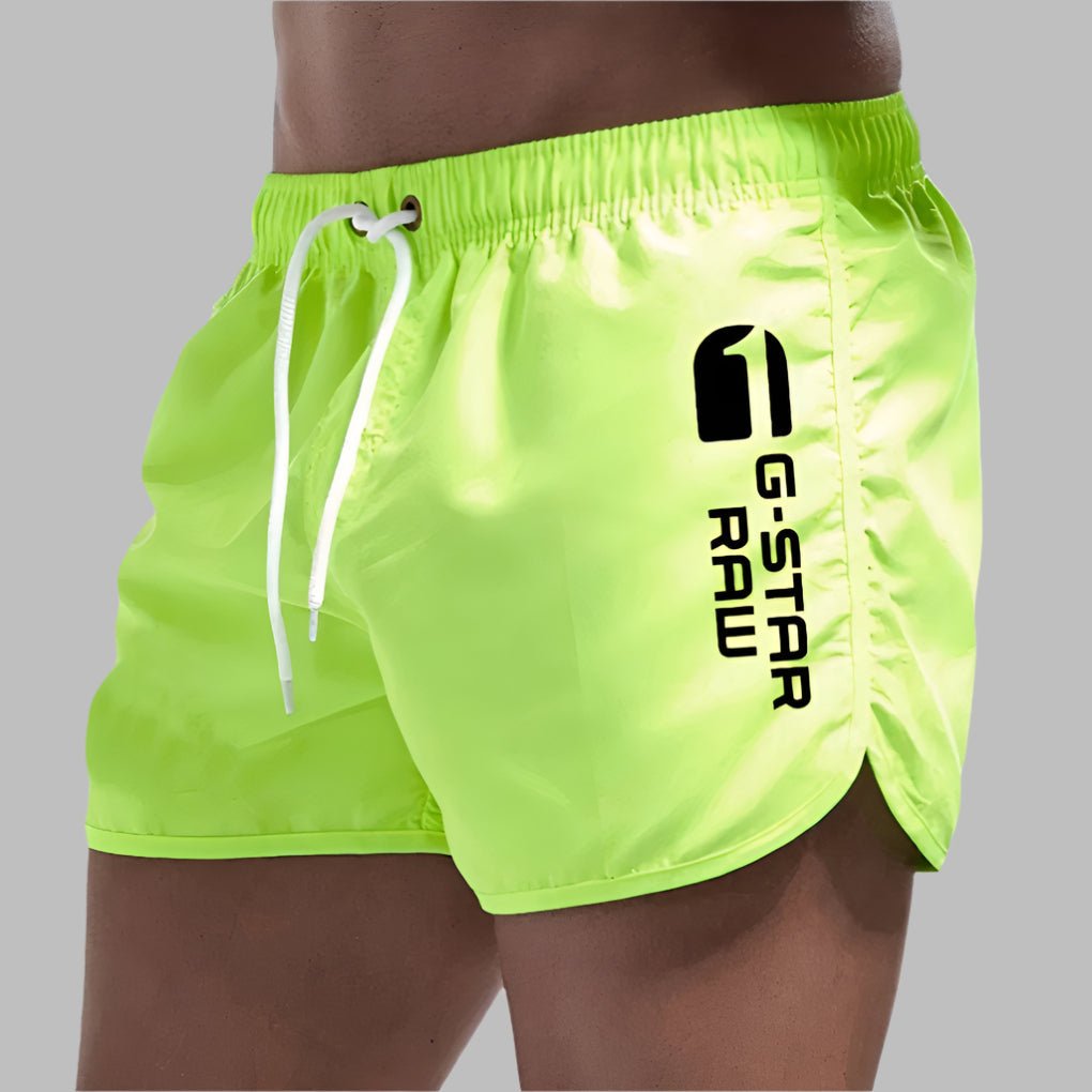 Men's Slim Beach Swim Shorts - Green