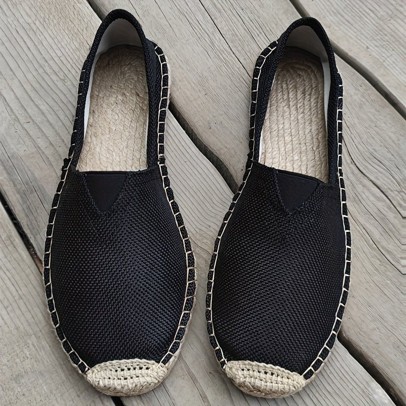 Unisex Espadrille Flats - Black