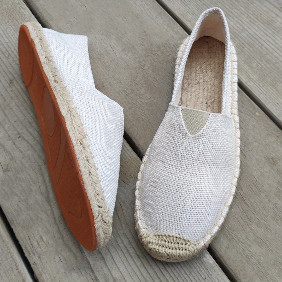 Unisex Espadrille Flats - White