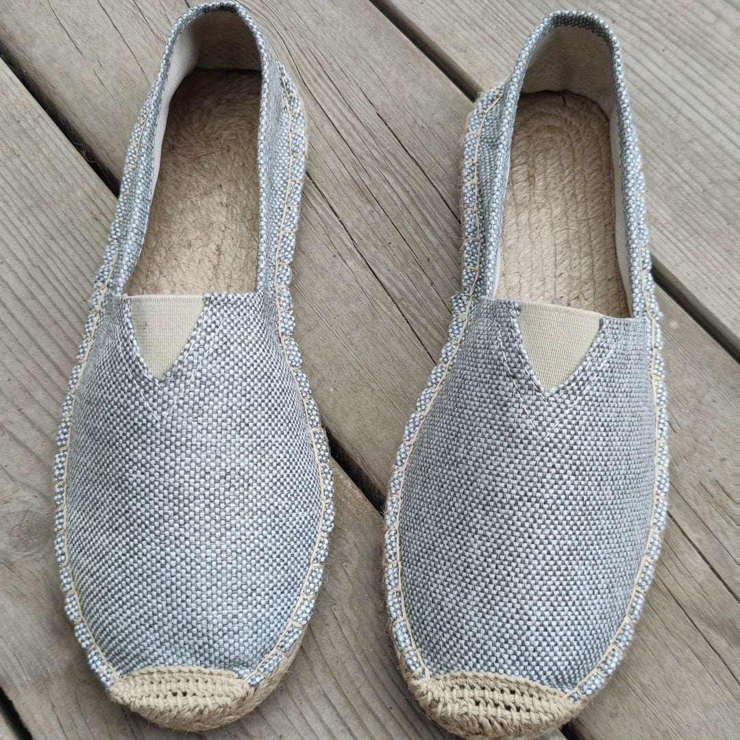 Unisex Espadrille Flats - Grey
