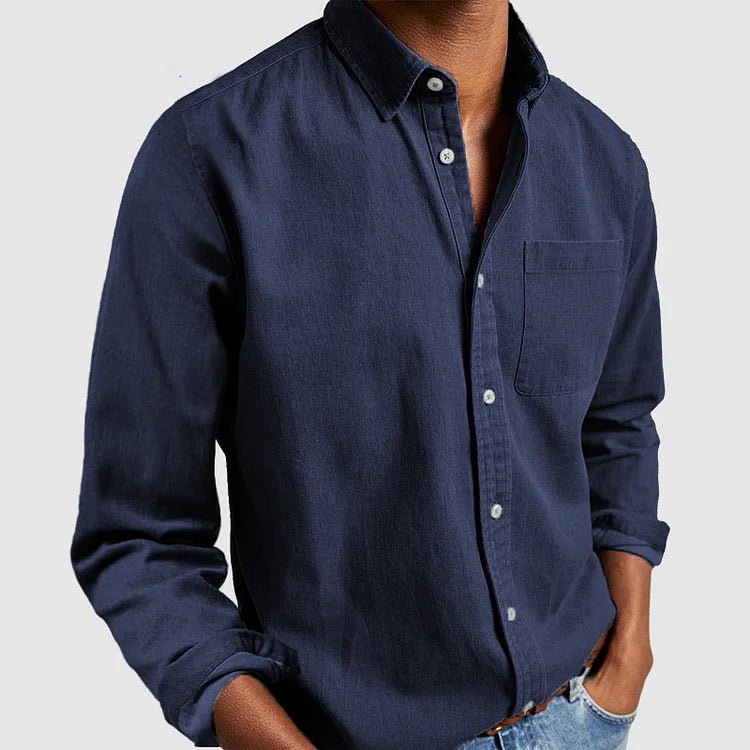 Men's Denim Shirt - Navy Blue