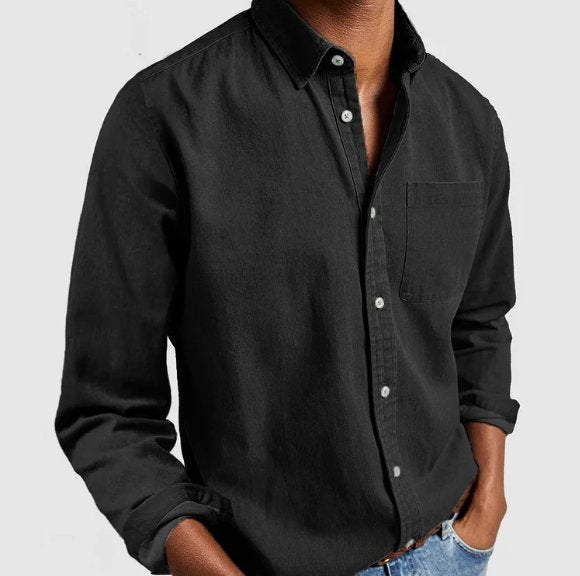 Men's Denim Shirt - Black