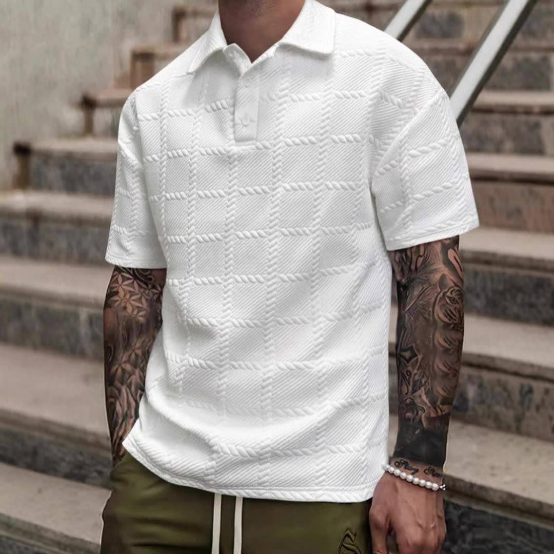 Men's Knit Polo Shirt - Ivory