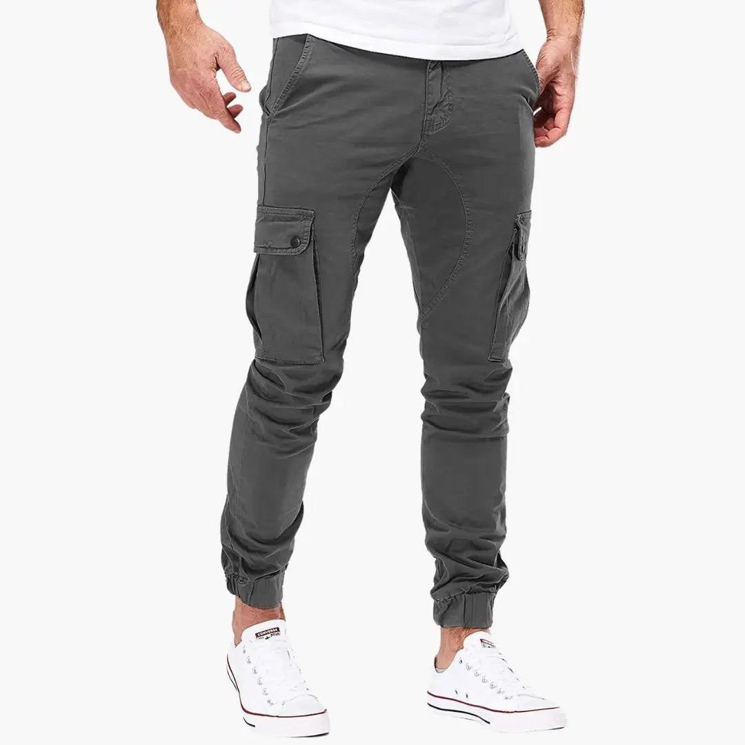 Men's Slim Cargo Joggers - Gray