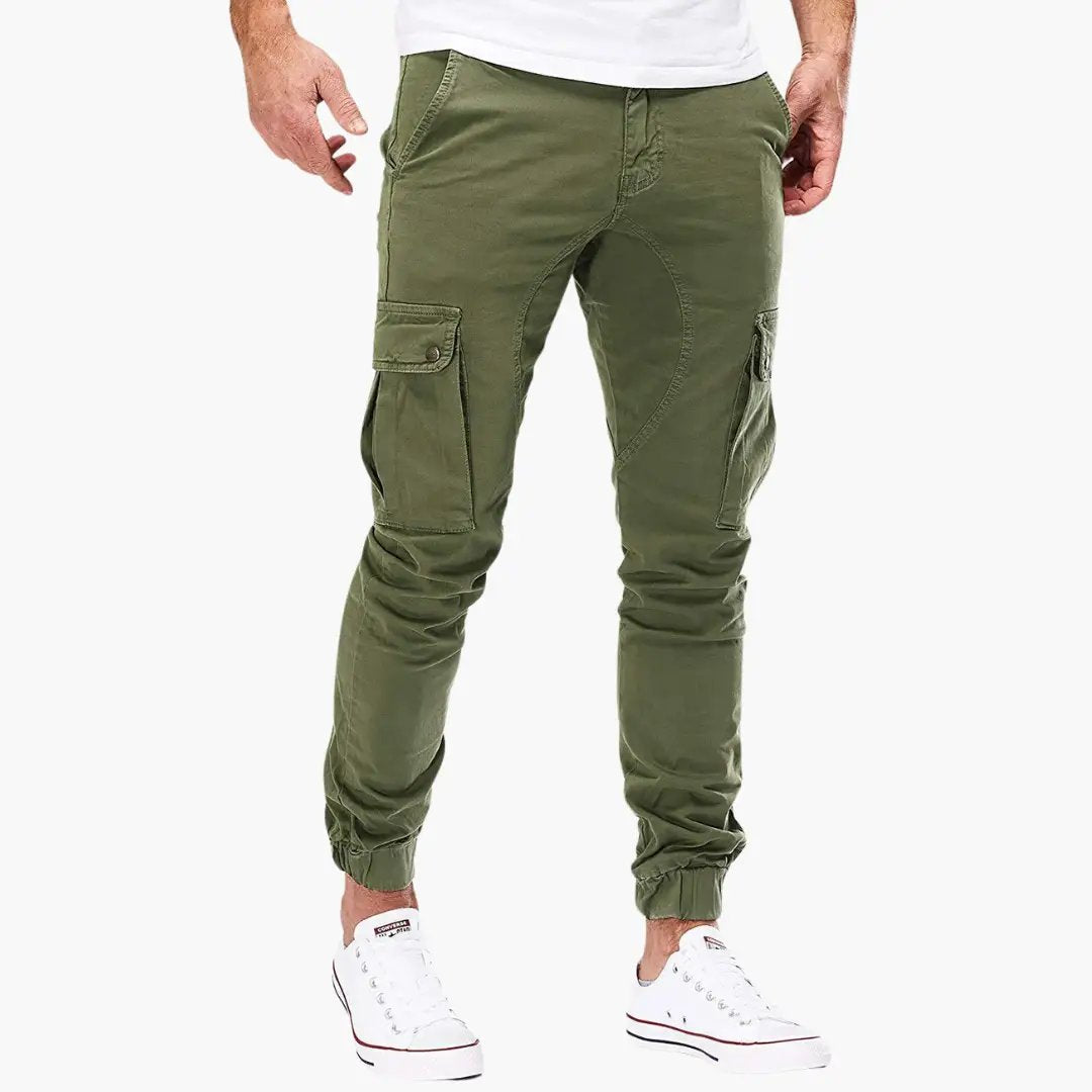 Men's Slim Cargo Joggers - Army Green