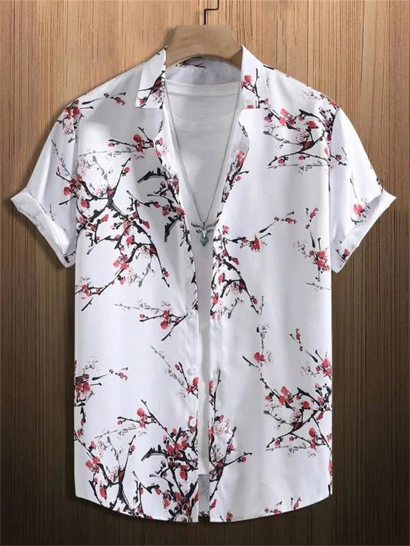 Men's Floral Shirt - White