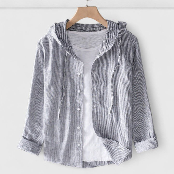 Men's Hooded Shirt - Gray