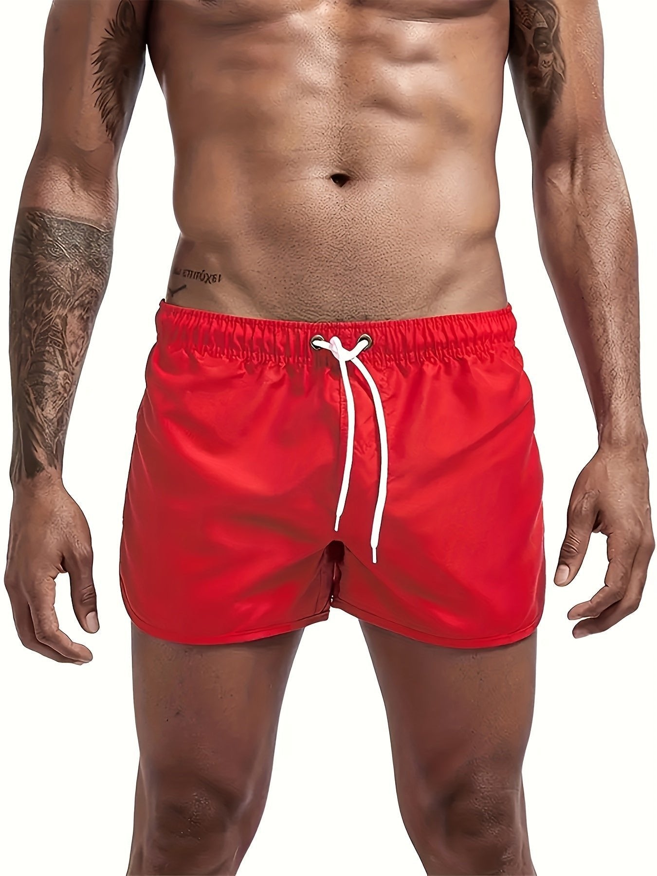 Men's Slim Board Shorts - Red