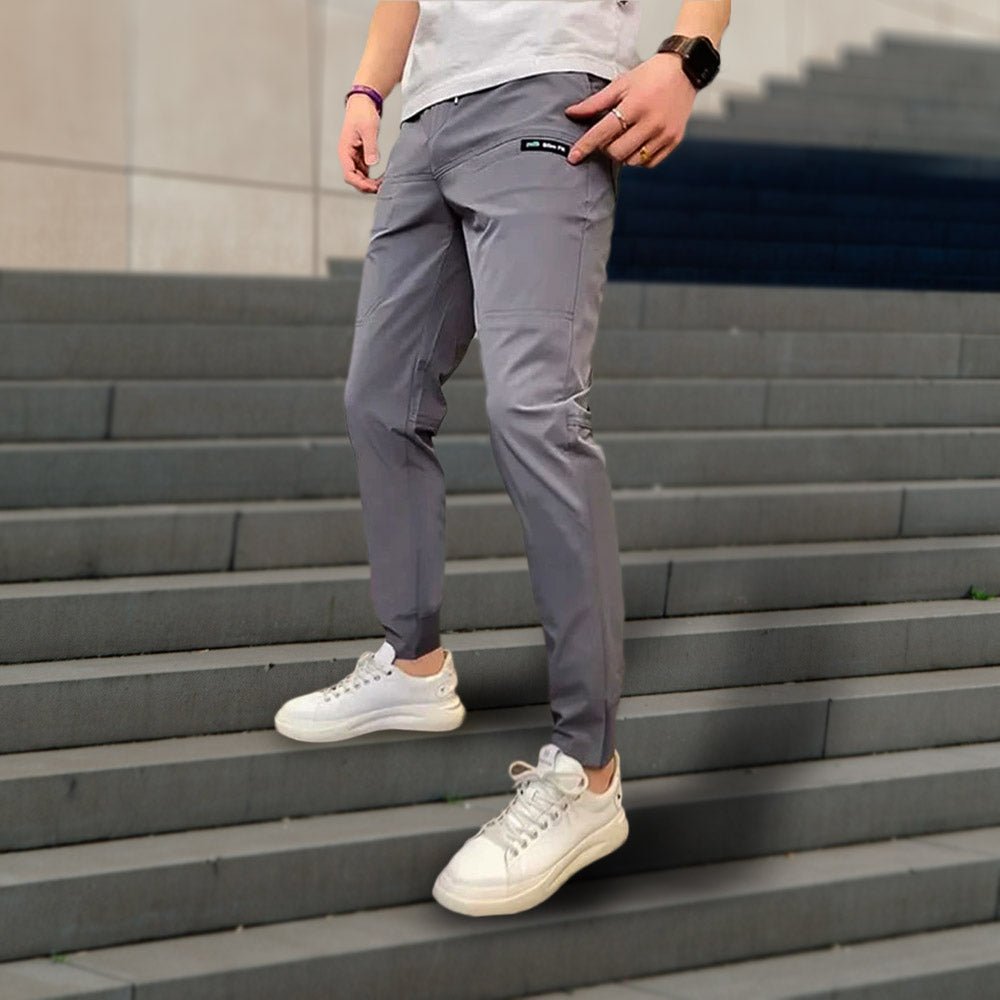 Men's Slim Cargo Joggers - Grey