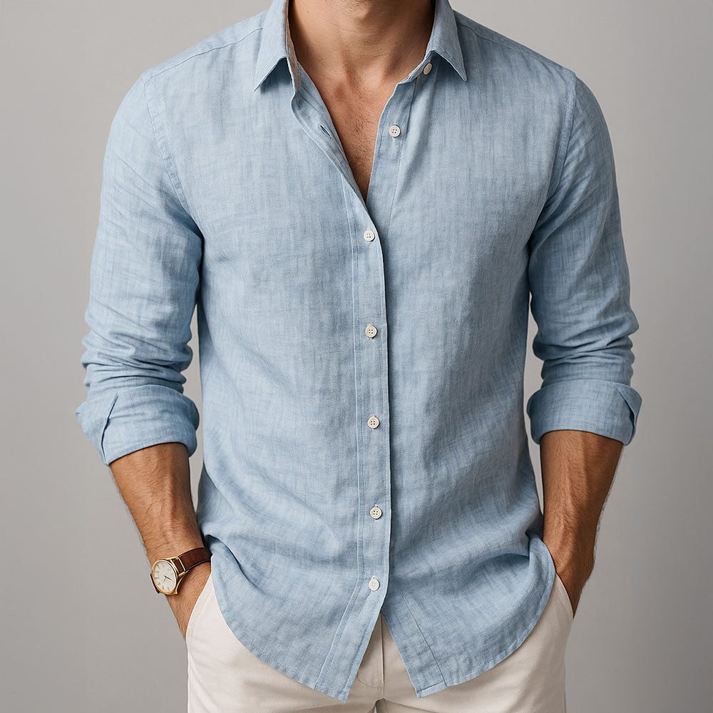 Men's Slim Shirt - Blue