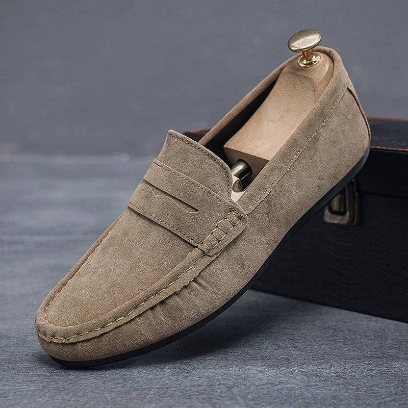 Men's Suede Penny Loafers