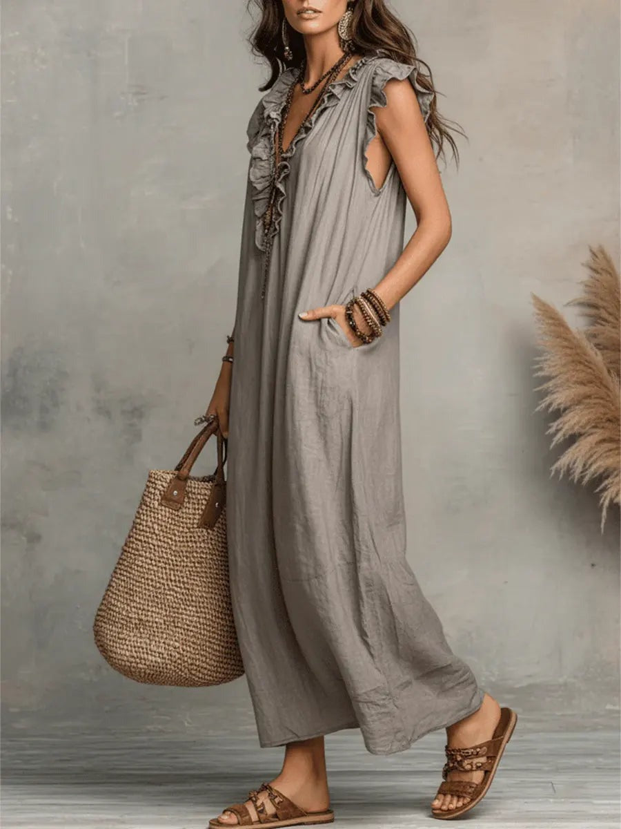 Boho Sleeveless Maxi Dress